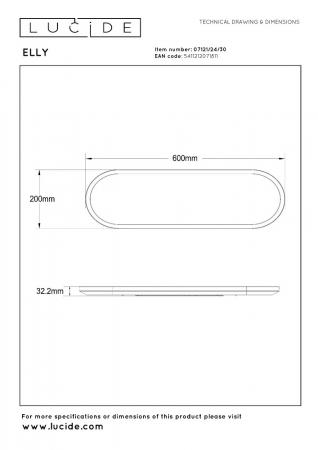Lucide ELLY LED Deckenleuchte dimmbar CCT 24W Opal