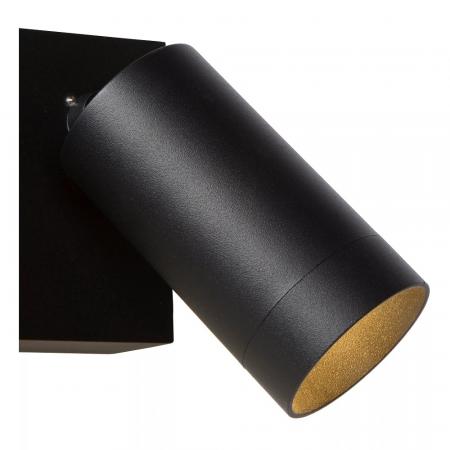 Lucide TAYLOR Wandstrahler IP54 Schwarz – 2x GU10 Außenwandleuchte mit Sensor