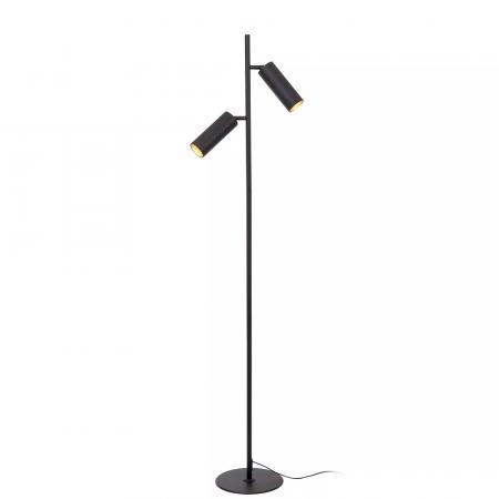 Lucide CLUBS Stehleuchte 2xGU10 Schwarz Aluminium modern dreh- & kippbar