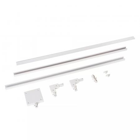 Lucide TRACK Starter-Set Schienensystem 1-Phase 2m Weiß ohne Leuchten/ Leuchtmittel