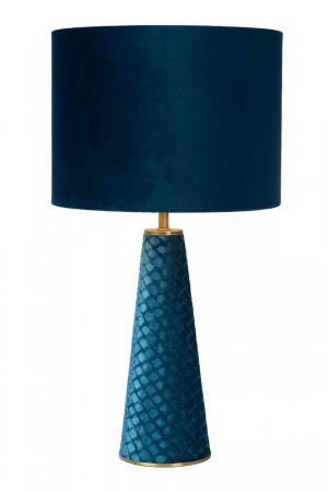 Lucide EXTRAVAGANZA VELVET Tischleuchte Ø25cm 1xE27 Türkis Retro Metall