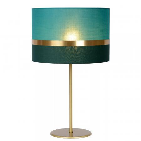 Lucide EXTRAVAGANZA TUSSE Tischlampe Ø30 cm E14 Grün Gold Leinen