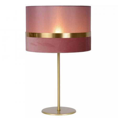 Lucide EXTRAVAGANZA TUSSE Tischlampe Ø30 cm E14 Rosa Gold Leinen