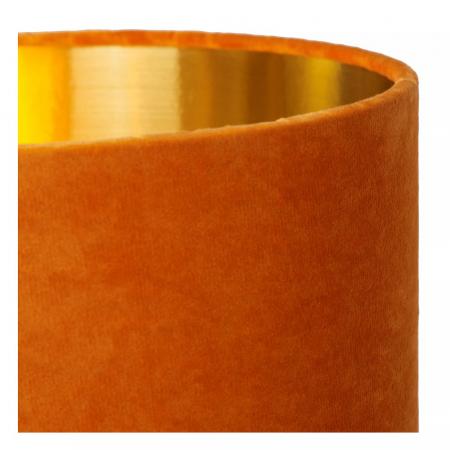 Stehlampe ESTERAD – Retro Design Stehleuchte aus Glas & Stoff in Ockergelb