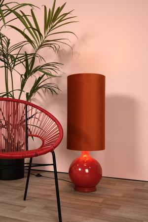 Lucide ESTERAD Stehlampe Ø34 cm Orange E27 Retro Design 100 cm