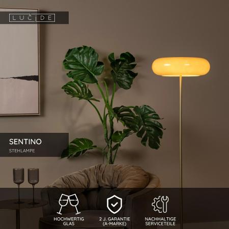 Lucide SENTINO Stehlampe Ø40cm 3xG9 Taupe Retro Design modern