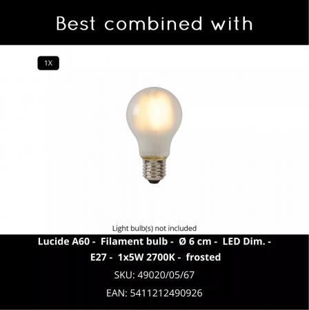 Lucide ARUBA - Wandleuchte außen - Ø 30 cm - 1xE27 - IP44 - Rostfarbe