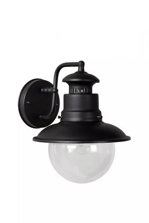 Lucide FIGO Wandleuchte IP44 Schwarz – 1x E27 Außenwandleuchte im Landhausstil