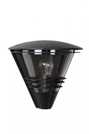 Lucide LIVIA Wandleuchte IP44 Schwarz – 1x E27 Außenwandleuchte