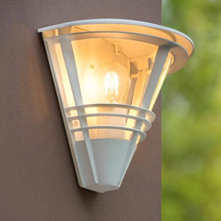 Lucide LIVIA Wandleuchte IP44 Weiß – 1x E27 Außenwandleuchte