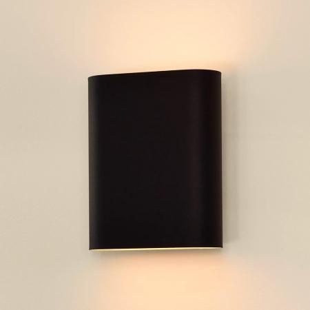 Lucide OVALIS Wandleuchte E14 2x9W Schwarz Metall Up & Down Licht