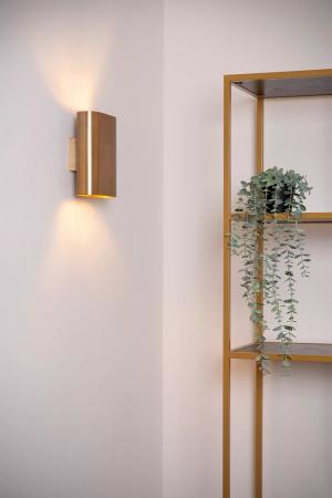 Lucide OVALIS Wandleuchte 2xE14 Mattes Gold / Messing Up & Down Licht