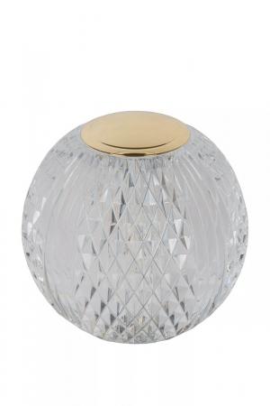 Lucide CINTRA LED Akku Tischlampe Ø11cm 3-StepDim 3000K transparent wiederaufladbar