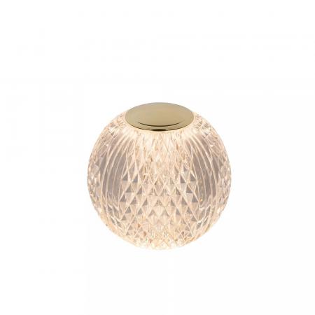 Lucide CINTRA Akku Tischlampe Ø9cm LED 1,5W 2700K Transparent 3-StepDim