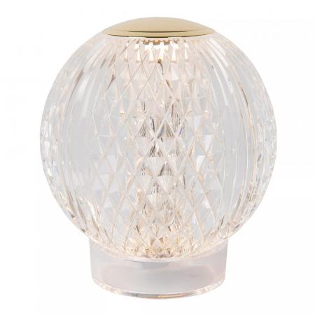 Lucide CINTRA Akku Tischlampe Ø9cm LED 1,5W 3000K Transparent 3-StepDim
