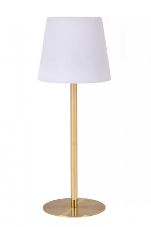 Lucide TYON – elegante Akku Tischleuchte für Innen & Außen in mattem Gold mit warmweißem Licht