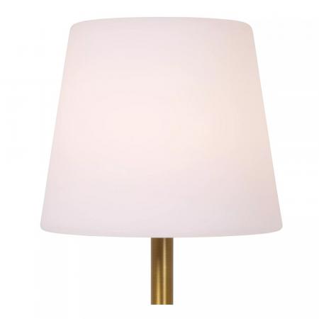 Lucide TYON – elegante Akku Tischleuchte für Innen & Außen in mattem Gold mit warmweißem Licht