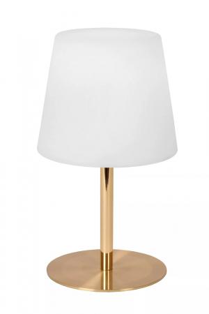 Lucide TYON – elegante Akku Tischleuchte für Innen & Außen in mattem Gold mit warmweißem Licht