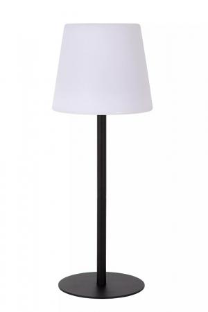 Lucide TYON – elegante Akku Tischleuchte für Innen & Außen in Schwarz mit warmweißem Licht