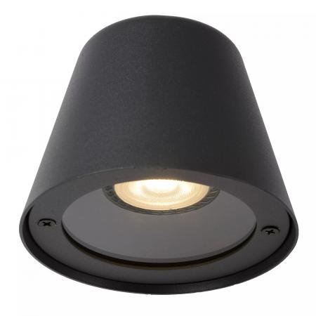 Lucide DINGO-LED – Wandleuchte Innen & Außen – LED dimmbar – GU10 – 1x5W 3000K – IP44 – Anthrazit