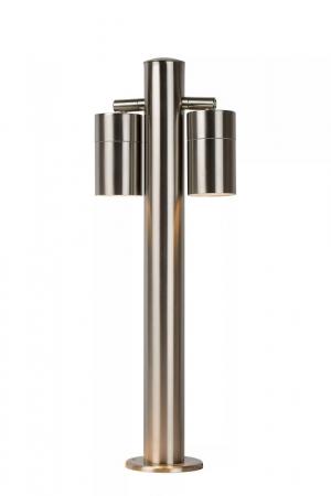 Lucide ARNE-LED Pollerleuchte Chrom Matt – 2x5W GU10, 2700K, IP44, schwenkbar