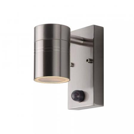 Lucide ARNE LED Wandstrahler Außen GU10 Chrom Matt Sensor IP44