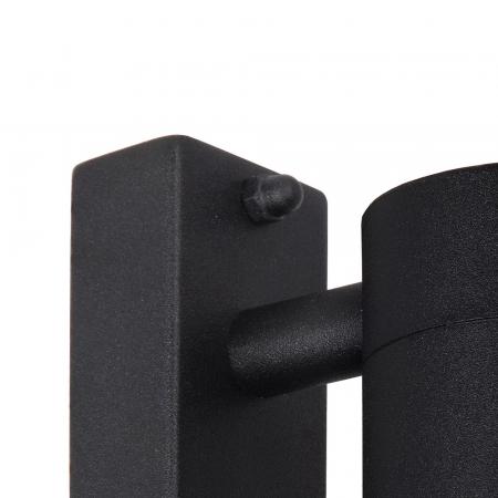 Lucide ARNE-LED Wandstrahler IP44 Schwarz – 1x GU10 LED 2700K Außenwandleuchte