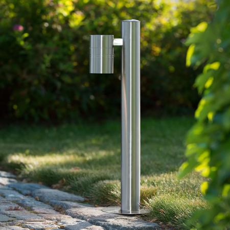 Lucide ARNE-LED Pollerleuchte Chrom Matt – Ø6,3 cm, 5W GU10, 2700K, IP44
