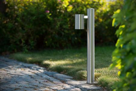 Lucide ARNE-LED Pollerleuchte Chrom Matt – Ø6,3 cm, 5W GU10, 2700K, IP44