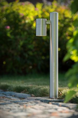 Lucide ARNE-LED Pollerleuchte Chrom Matt – Ø6,3 cm, 5W GU10, 2700K, IP44