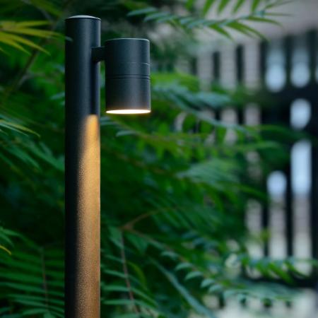 Lucide ARNE-LED Pollerleuchte Schwarz – Ø6,3 cm, 5W GU10, 2700K, IP44