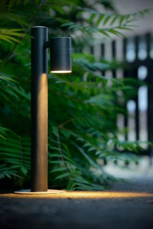 Lucide ARNE-LED Pollerleuchte Schwarz – Ø6,3 cm, 5W GU10, 2700K, IP44