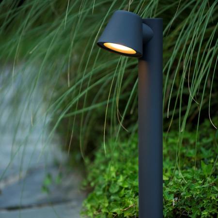 Lucide DINGO-LED Pollerleuchte 70cm GU10 5W 3000K Anthrazit IP44 dimmbar