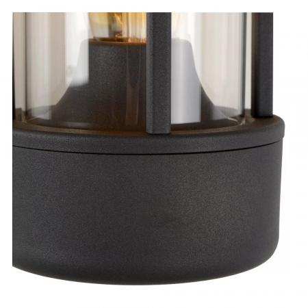 Lucide LORI – Außenwandleuchte E27 Ø12 cm IP44 Anthrazit mit Tag/Nacht-Sensor