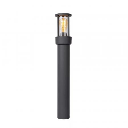 Lucide LORI Pollerleuchte Anthrazit – 1xE27, IP44, Tag/Nacht-Sensor, 80 cm