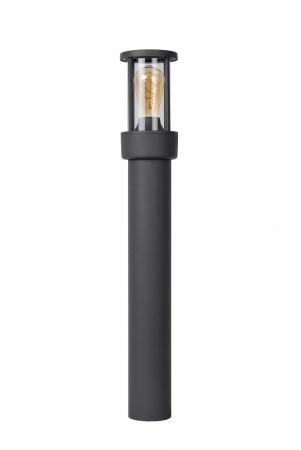 Lucide LORI Pollerleuchte Anthrazit – 1xE27, IP44, Tag/Nacht-Sensor, 80 cm