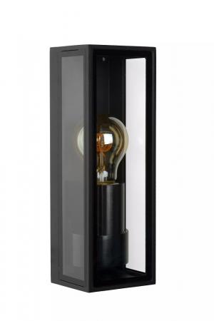 Lucide DUKAN - Wandleuchte Innen/Außen - 1xE27 - IP65 - Schwarz