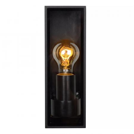 Lucide DUKAN - Wandleuchte Innen/Außen - 1xE27 - IP65 - Schwarz