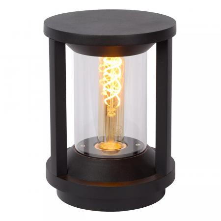Lucide CADIX Pollerleuchte Ø16cm E27 IP65 Schwarz Aluminium dimmbar