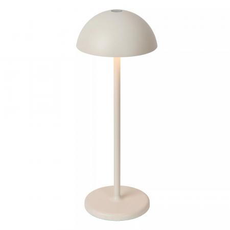 Lucide JOY – elegante Akku Tischleuchte für Innen & Außen in Weiß mit warmweißem Licht