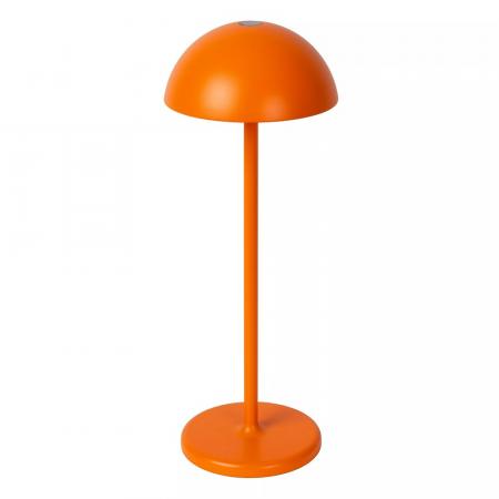 Lucide JOY – moderne Akku Tischleuchte für Innen & Außen in Orange mit warmweißem Licht