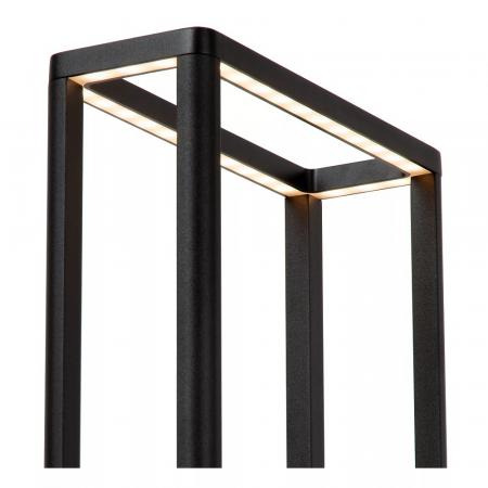 Lucide NARVIK LED Pollerleuchte Schwarz – 9,2W, 3000K, IP65, 50 cm