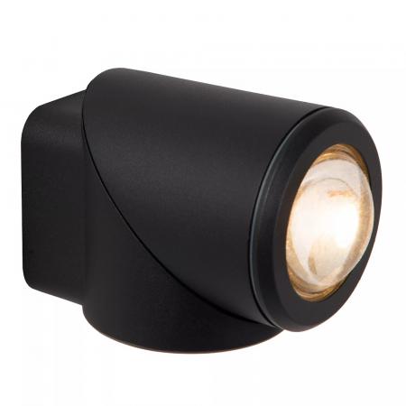 Lucide ERIN – LED Wandstrahler Außen 1x5W 2700K IP65 Schwarz