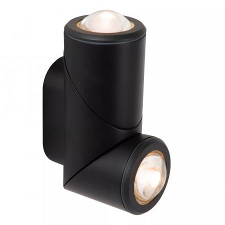 Lucide ERIN Wandstrahler / Wandleuchte Schwarz LED 2x5W IP65