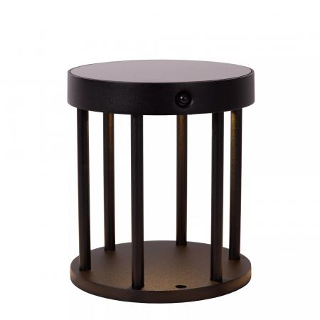 Lucide JACKSON - Tischleuchte - Sonnenenergie - Ø 16 cm - LED dimmbar - 1x2W 3000K - IP54 - Bewegung und Tag/Nacht-Sensor - Schwarz