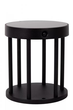Lucide JACKSON - Tischleuchte - Sonnenenergie - Ø 16 cm - LED dimmbar - 1x2W 3000K - IP54 - Bewegung und Tag/Nacht-Sensor - Schwarz