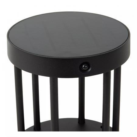 Lucide JACKSON - Tischleuchte - Sonnenenergie - Ø 16 cm - LED dimmbar - 1x2W 3000K - IP54 - Bewegung und Tag/Nacht-Sensor - Schwarz