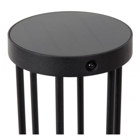 Lucide JACKSON Solar Pollerleuchte Schwarz – LED 2W, 3000K, IP65, Sensor