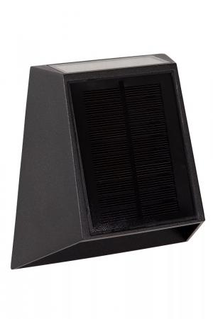 Lucide LUTON – Solar LED Außenwandleuchte 1x2W 2700K/3000K IP54 Schwarz mit Sensor