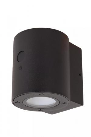 Lucide PERTH – Solar LED Außenwandleuchte Ø9 cm 1x1W 2700K/3000K IP65 Schwarz mit Sensor